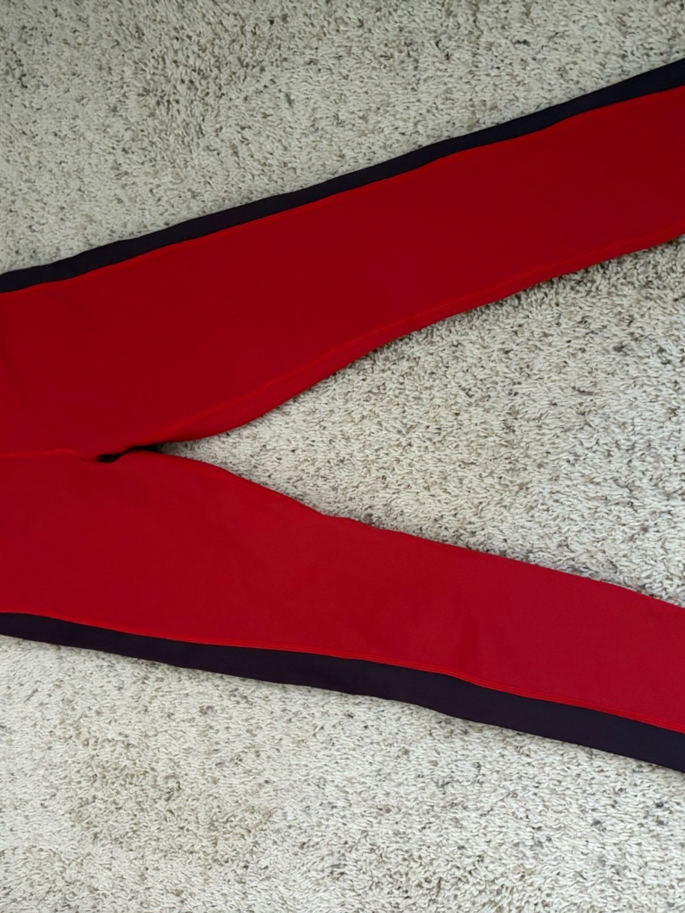 ZYIA Red Jogger Pants with Black Side Stripe